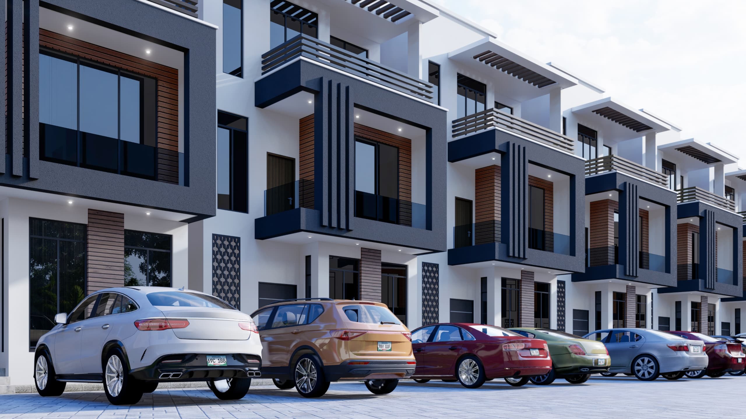 4 bedroom semi detached duplexes with just a unit left and a plaza